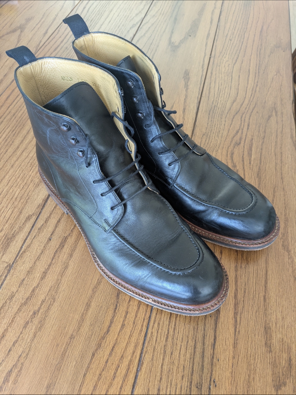 Beckett Simonon Black Leather Gallagher Boots. Handcrafted With Italian leather